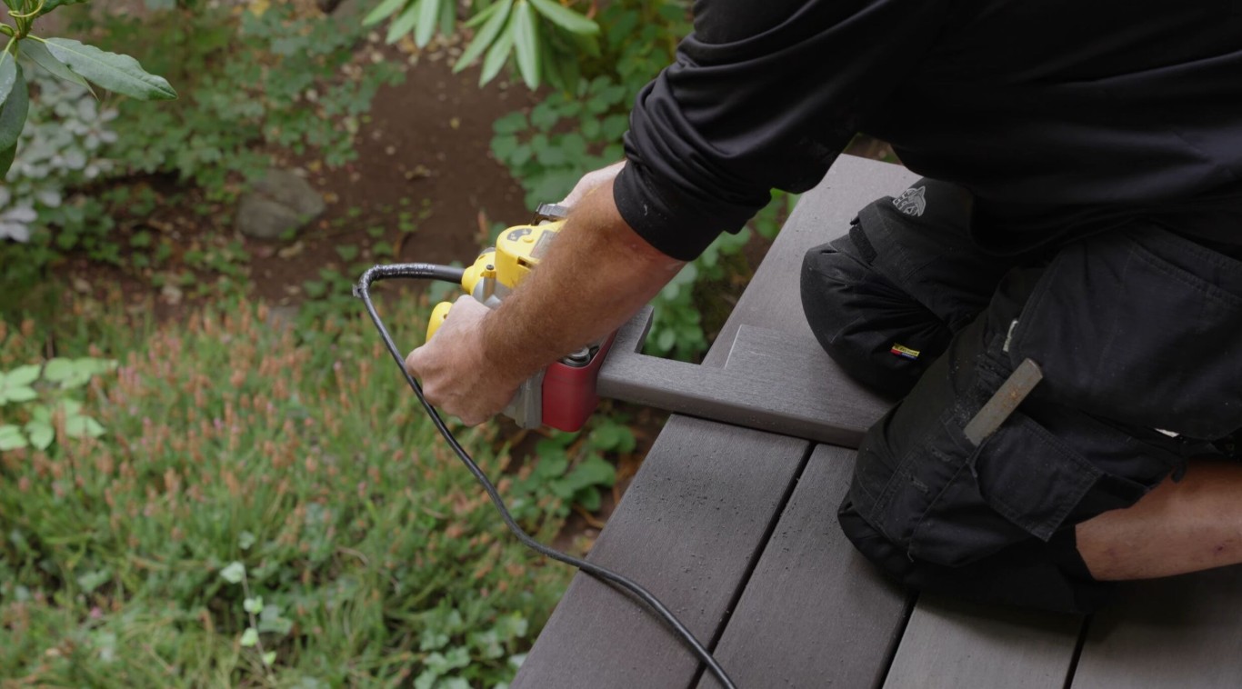 Professional deck repair service in Salinas with power tools